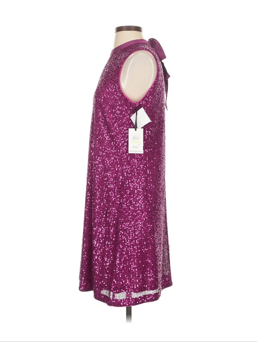 Kensie Purple Magenta Sequin Cocktail Dress Size 4 Party Formal Sparkle - Picture 5 of 9